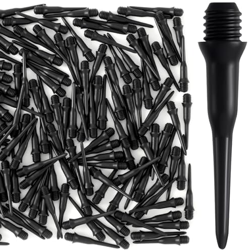 2BA Thread Plastic Tip Dart Points, Darts Plastic Tip, Soft Tip Darts - color: Black,Style 2