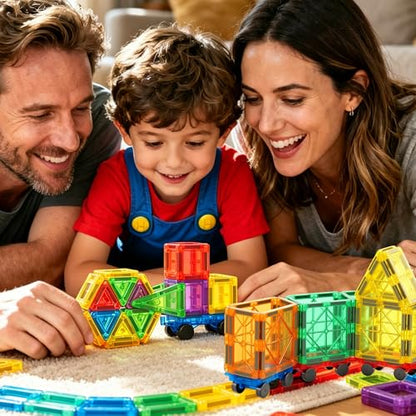 Mini Magnetic Tiles Cars Construction Set - 8 PCS Magnetic Car Base Compatiable with Mini & Standard Tiles, Magnet Building Blocks Expansion Set, Magnet Bricks Truck Toy for Boys & Girls - style: Magnetic Cars
