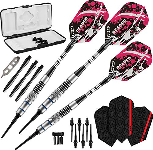 Viper Grim Reaper 80% Tungsten Soft Tip Darts with Storage/Travel Case - size: 18 Grams, style: Medium Knurling
