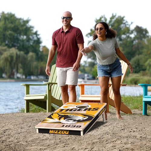 YouTheFan NCAA 2’ x 4’ Professional Wood Cornhole Game with Logo Bags