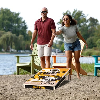 YouTheFan NCAA 2’ x 4’ Professional Wood Cornhole Game with Logo Bags