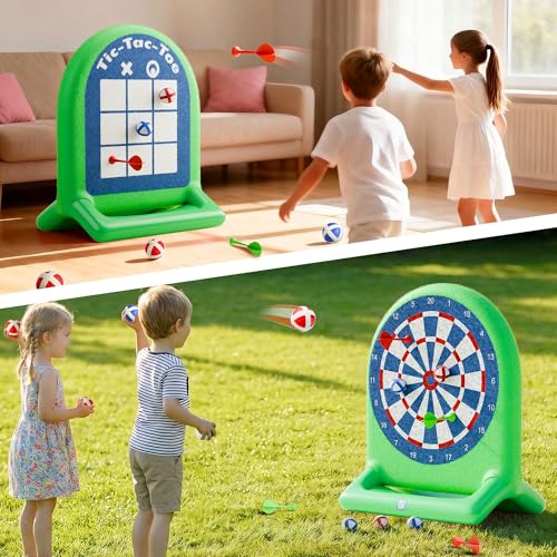 Funscape Kids Inflatable Tic-Tac-Toe Pool Toy, Fun Swimming Pool Soft Ball Toss Game, Outdoor Yard Water Target Sports Activity, Cool Summer Beach Party Gift 3 4 5 6 7 8 Yr Boy Girl Child-Tic-Tac-Toe - style: Tic-Tac-Toe