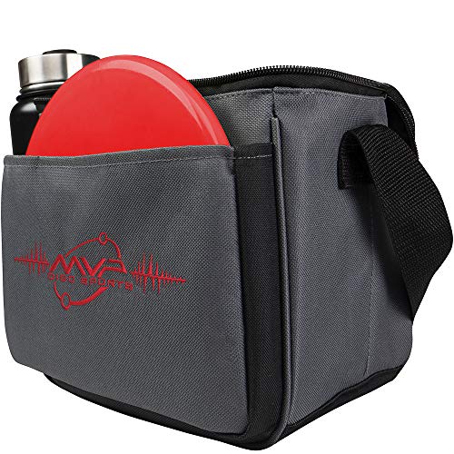 MVP Disc Sports Cell Disc Golf Starter Bag (Choose Your Favorite Color) - color: Gray/Red