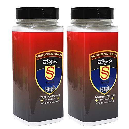 Shuffleboard Sand - Shuffleboard Wax with Mini Dustpan and Mini Brush, 2 Cans(2×14 oz) - style: 2 Cans High Speed