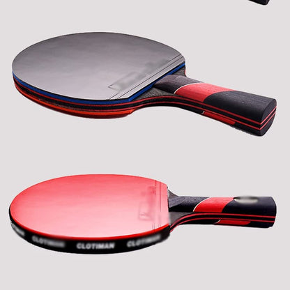 Carbon bat Table Tennis Racket with Rubber Pingpong Paddle Short Handle Rackt Long