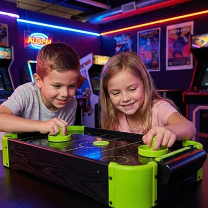 20"x12.25" NEON Wooden Tabletop AIR Hockey Game