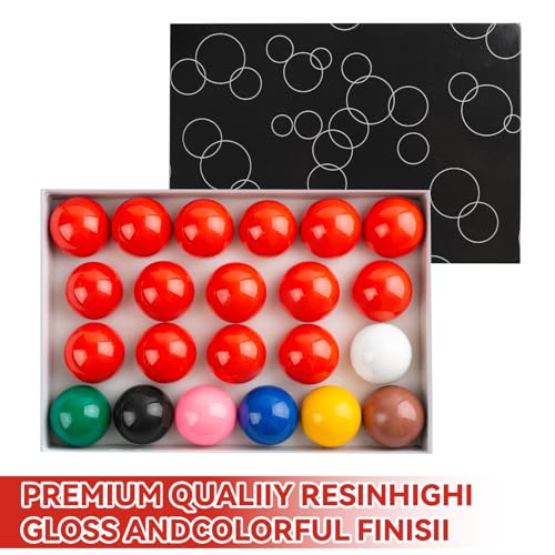 22 Pcs Snooker Ball Standard Set 2-1/16 inch - 52.5 mm Billiard Balls Set Suitable for Official Game Ball/British Billiard