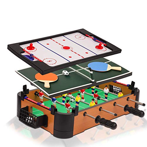 Point Games Hockey Table, Mini Table Games for Kids, Arcade Game for Boys & Girls, Great Gift fro Children Ages 3+ - style: 3in1