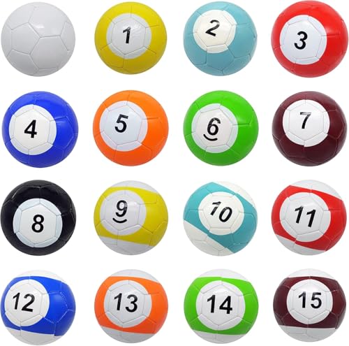 16 Pcs Snooker Balls Soccer Table Game Street Ball Huge Billiards Football for Pool Ball Toy Sport Inflatable - color: 7.09in