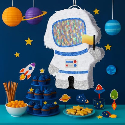 WERNNSAI Astronaut Piñata - Space Party Decorations Space Piñata Bundle with Blindfold and Bat Boy Birthday Decorations for Kids Family Birthday Games Supplies - style: Astronaut