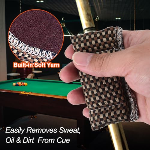PATIKIL Pool Table Cleaning Brush Set, Billiards Table Brush Rail Brush Cue Cleaning Cloth Sticky Lint Roller & Spare Core Pool Table Clean Kit - color: Black