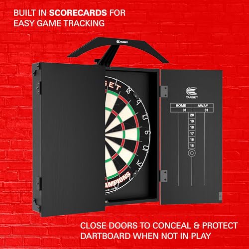 Target Darts Arc Dartboard Lighting System Home Cabinet Set