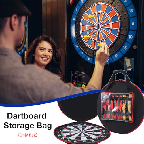Storage Bag for Dart Boards Set, Dartboard Cover Waterproof Protective Carrying Case for Dartboard, Dart Tips, Shafts, and Other Accessories, Case Only