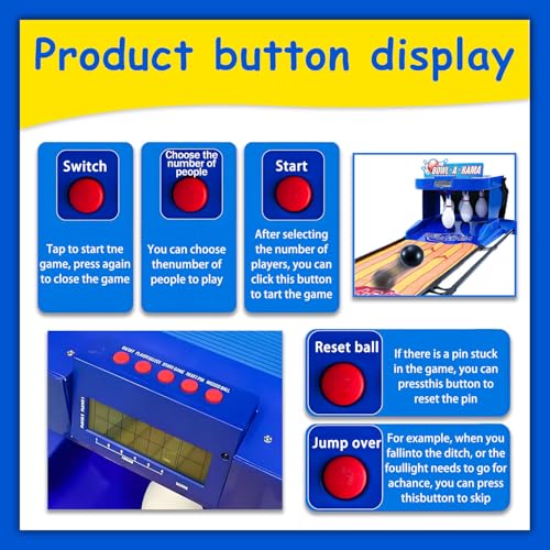 Home Bowling Alleys,Electric Bowling Machine,Electronic Bowling Alley Game for Home,with LED Scoreboard, Automatic Reset, Lighting & Sound Effects,for Children and Adults 3.5m/11.5ft - size: 3.5m/11.5ft
