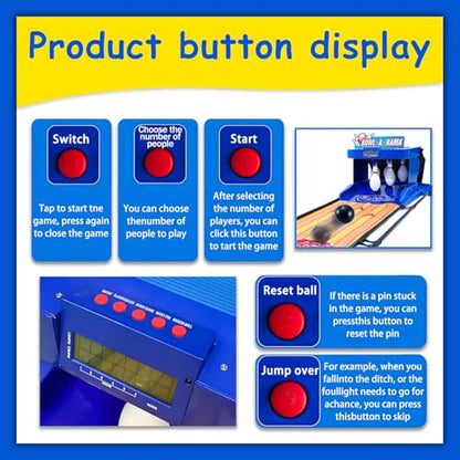 Home Bowling Alleys,Electric Bowling Machine,Electronic Bowling Alley Game for Home,with LED Scoreboard, Automatic Reset, Lighting & Sound Effects,for Children and Adults 3.5m/11.5ft - size: 3.5m/11.5ft