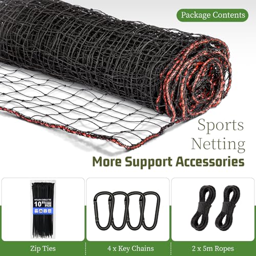 BaseGoal Baseball & Softball Backstop Nets, Heavy Duty Sports Practice Nets, Sports Netting Barrier,DIY Ball Net,Hitting Net for Baseball, Hockey, Soccer, LAX and More - size: 10x10ft