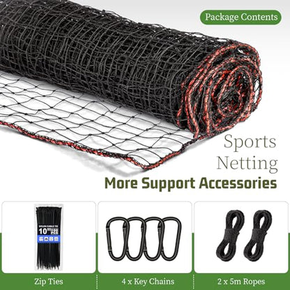 BaseGoal Baseball & Softball Backstop Nets, Heavy Duty Sports Practice Nets, Sports Netting Barrier,DIY Ball Net,Hitting Net for Baseball, Hockey, Soccer, LAX and More - size: 10x7ft