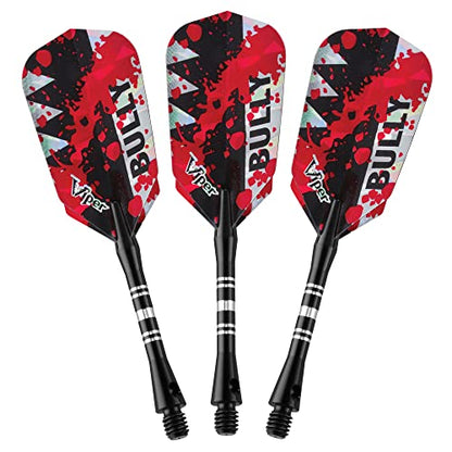 Viper Bully 80% Tungsten Soft Tip Dart Set with Case, 18 Grams - style: Coarse Knurling