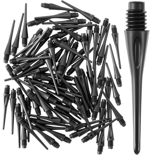 2BA Thread Plastic Tip Dart Points, Darts Plastic Tip, Soft Tip Darts - color: Black