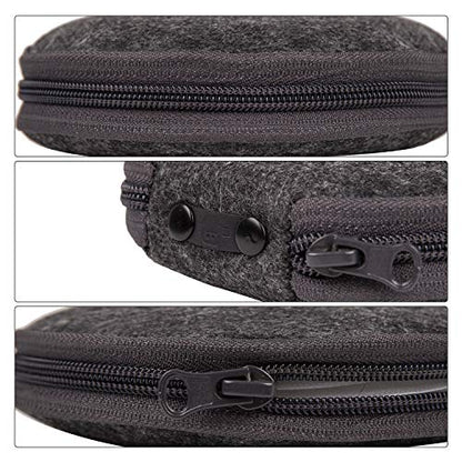 ELEZAY Small CD Case Round Felt 20 Capacity CDs Storage Wallet DVD Disc Holder Compact,Gray - color: A-Gray
