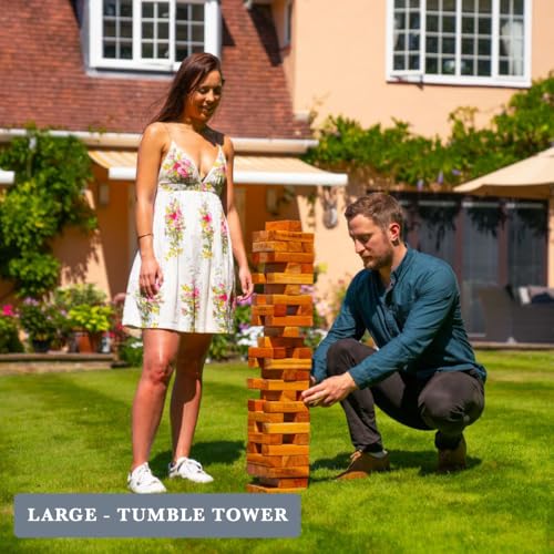 Uber Games Large Tumble Tower in Storage Bag - Varnished Hardwood - size: youth large / 11-13