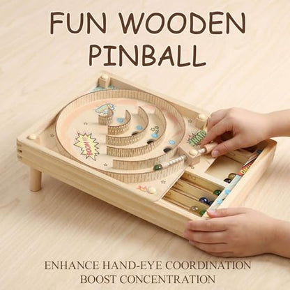 Pinball Machine Family Games for Kids | Fun Indoor Marble Run & Skee Ball Game, Party Board Games for Ages 6-12