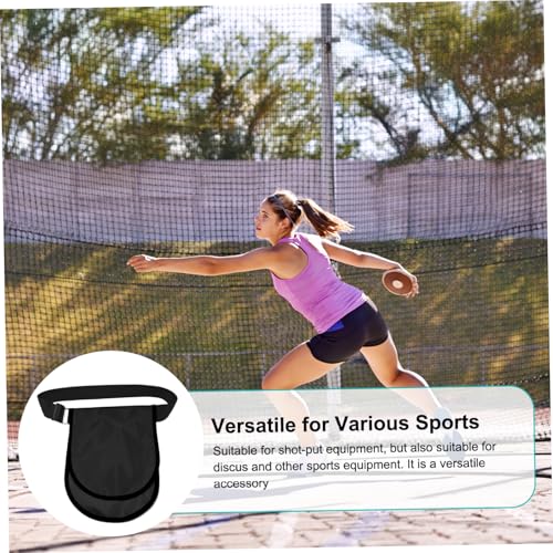 Discus & Shot Put Carrier Bag,Track and Field Bag,Discus Bag with 2 Pocket,Heavy Duty Discus Carrier Tote/Shoulder Discus Bag with Adjustable Strap & Fine Edge, Black