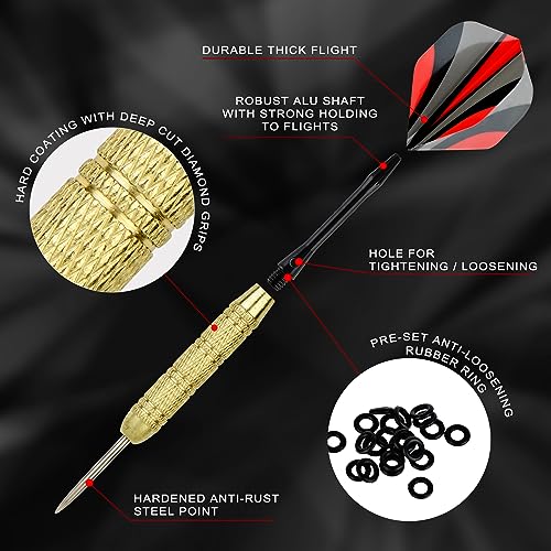 Steel Tip Darts Set 18 Grams15 Pack Steel Barrels - style: m alu 12