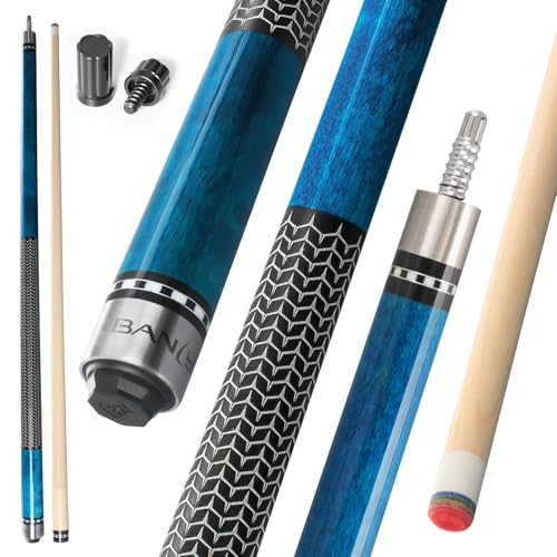 Banly Pool Cue Stick - 58" Canadian Maple Pool Cue 12.5mm Low Deflection Pool Stick Piano Lacquer Finish Professional Cue Stick - color: Ocean Burl-Wood Shaft