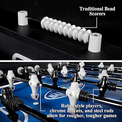 Barrington Foosball Multiple Styles Soccer Foosball Tables, Durable & Stylish Designs with Tabletop Sports Soccer Balls, Perfect for Family Game Rooms - style: 58 In. Irvine