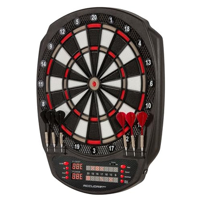 Accudart Meteor Electronic Dartboard – 35 Games, 580 Variations, Virtual Opponent, Dual LED Scoring, Advanced Play Features, Supports Up to 8 Players – Includes 6 Soft‑Tip Darts & Tips