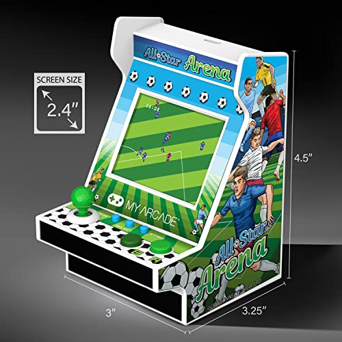 MY ARCADE All-Star Arena Nano Player - 4.5" Fully Playable Portable Mini Arcade Machine with 207 Retro Games, 2.4" Screen Color Display - style: All Star Arena