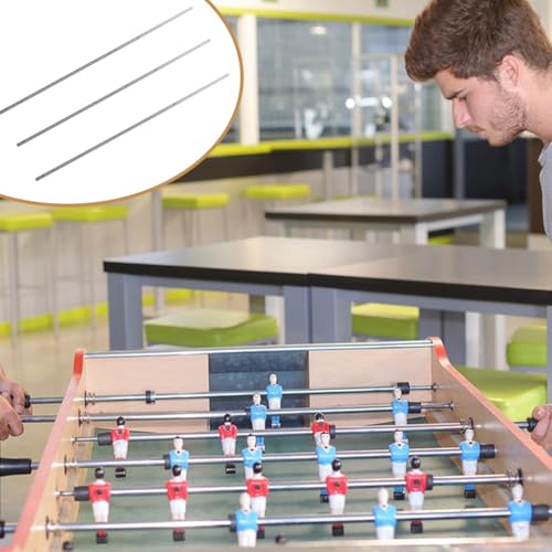HANABASS Foosball Table Replacement Poles 3-Pack 15.15 Inch Metal Operation Rods for Table Soccer Machine Accessories and Football Repair