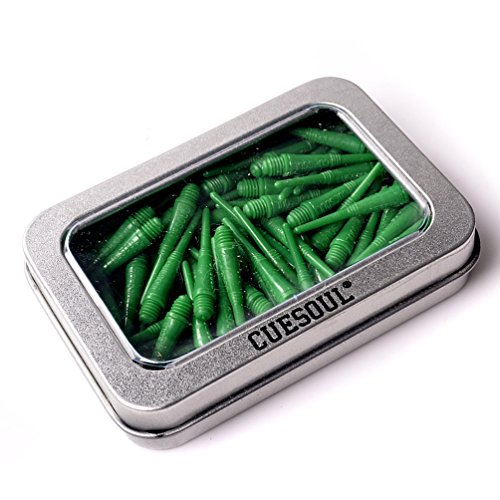 CUESOUL 100 Pieces Soft Tip Points for Soft Tip Darts - color: Green