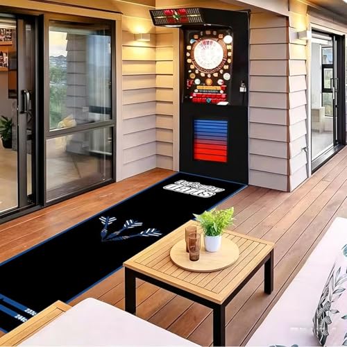 Dart Rug,Non-Slip with Throw Line Portable,Dart Carpet Mats | for Recreation Center Sports Club Basement Entertainment Area Garage Dormitory - size: B