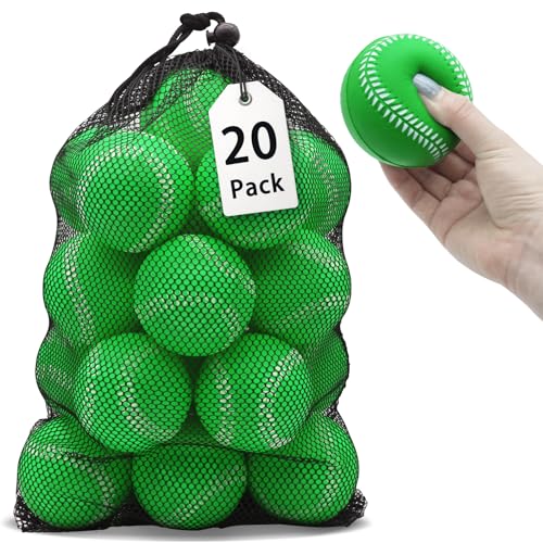 Magicorange Baseball,Foam Baseballs Training Baseballs Unmarked Practice Baseball for Hitting, Soft Toss, Batting, Fielding, Pitching - color: Green, size: 20 Pack