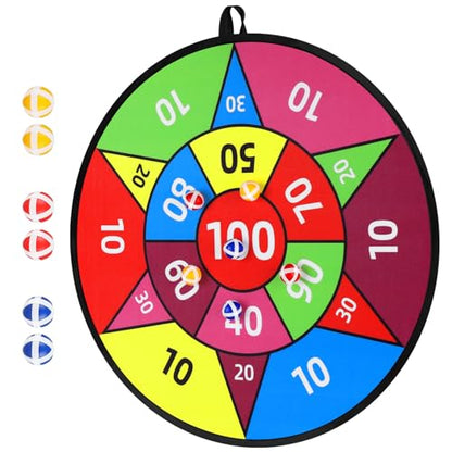Accmor 28" Large Dart Board for Kids, Kids Dart Board with Sticky Balls, Backyard Indoor Outdoor Games Birthday Gifts for 3 4 5 6 7 8 9 10 11 12 Year Old Boys Girls