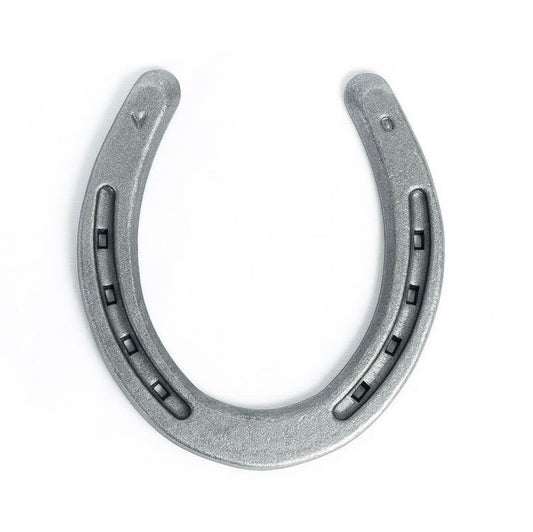 Steel Horseshoes Set for Horses, Crafts, Decorations and Backyard Games - Plain Shoe Size 0 - Sand Blasted 2 Shoes - size: Size 0 Medium - 2 Shoes