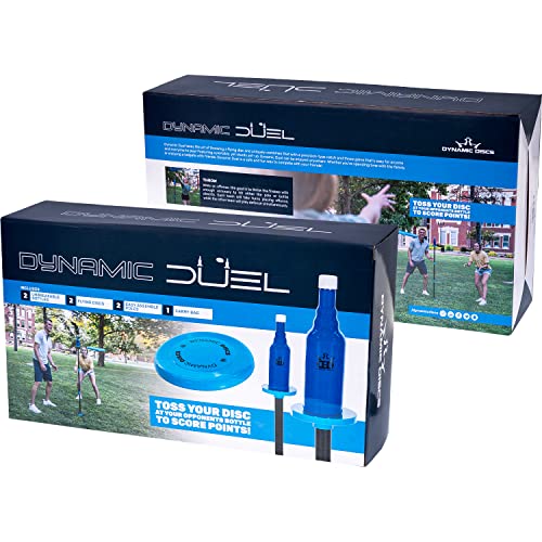 Dynamic Duel Outdoor Frisbee Yard Game | Polish Horseshoes | Fun for Adults & Family | Great for Beach, Backyard, Outdoor Games | Unbreakable Bottles | Competitive, Exciting, Entertaining,