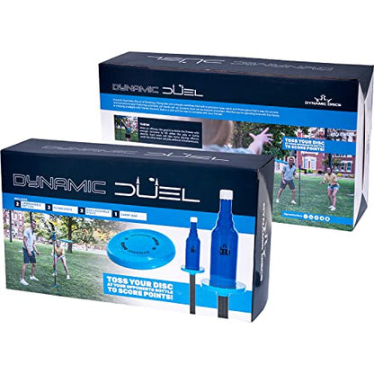 Dynamic Duel Outdoor Frisbee Yard Game | Polish Horseshoes | Fun for Adults & Family | Great for Beach, Backyard, Outdoor Games | Unbreakable Bottles | Competitive, Exciting, Entertaining,