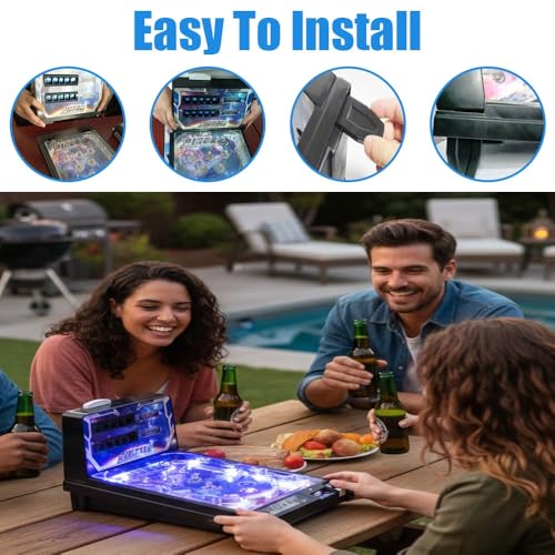 Mini Electronic Pinball Game with Scorer Light and Sound Tabletop Adults Pinball Machine for Kids Retro Desktop Arcade Pinballs Toy