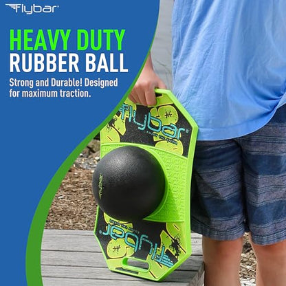 Flybar LED Pogo Trick Ball for Kids Balance Bounce Board w/Anti-Slip Deck - color: Trickboard - Green Mean