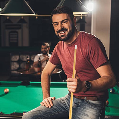 Wettarn Pool Sticks 2 Piece 58 Inch Bar Billiard Pool Cue Table 12 oz 13 mm Glue for Tips Hardwood Wooden Cue Sticks Gift for Adults, Beginner, Men, Player, Starter, Club, Party, Father's Day