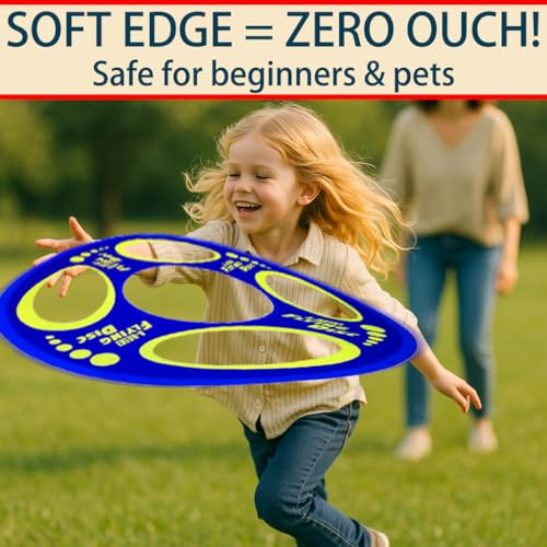 Giant Flying Disc Soft, Foldable & Floats in Air - Encourage Outdoor Play & Family Fun - Great for Kids, Parent-Child Interaction, and School Activities - color: Medium