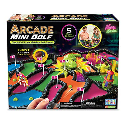 Game Zone Arcade Mini Golf - Interactive Tabletop Mini Golf Game with 9 Holes and Moving Obstacles for 1-4 Players Ages 6+ - Perfect for Family Nights!