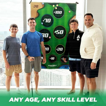 Golf Game for Adults Outdoor Indoor - Backyard Chipping Set with Sticky Balls - Family Entertainment Multi-Player Action - Friend and Party Activity - Gift for Golfers - style: StickyGolf (no club)