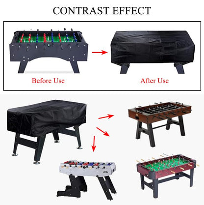 Waterproof Foosball Table Cover - Durable Outdoor Soccer Table Protector for Game Room, Patio & Billiard Tables, UV Resistant & Weatherproof, Fits Most Standard Sizes