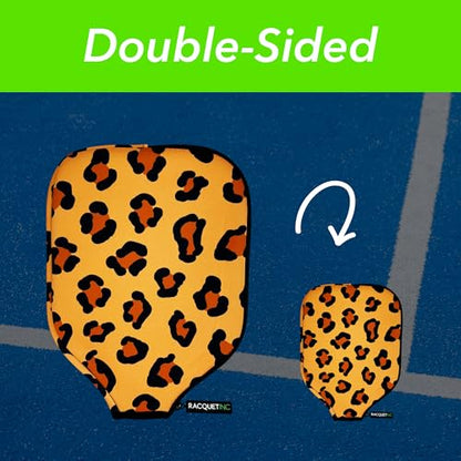 Racquet Inc Tennis Gifts Pickleball Paddle Cover Sleeve – Universal Fit for Standard Paddles, Neoprene Protective Case with Zipper, Pickleball Paddle Cover, Gift for Pickleball Players - color: Wild Roar