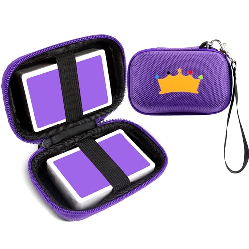 Travel Card Game Case Compatible with Card Games Set, Card Case Compatible with UNO Game Card Holder, (Not Including Cards) (Purple)