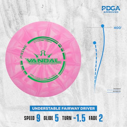 Dynamic Discs Prime Burst Disc Golf Set (7 Pack) | Includes Putter, 2X Midrange, 3X Fairway & Driver | Disc Golf Accessories for Beginners | 170-176g | Beginner Pack for Amateurs - size: 7 Pack
